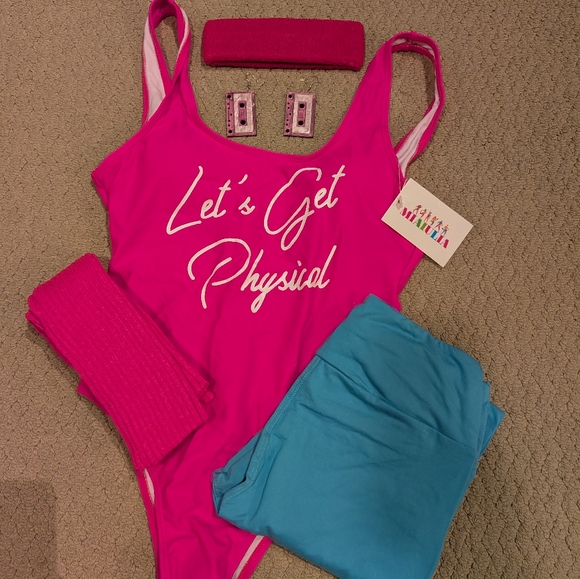 MIAIULIA branded 80s-inspired workout costume set Size Small NWT - Picture 2 of 6